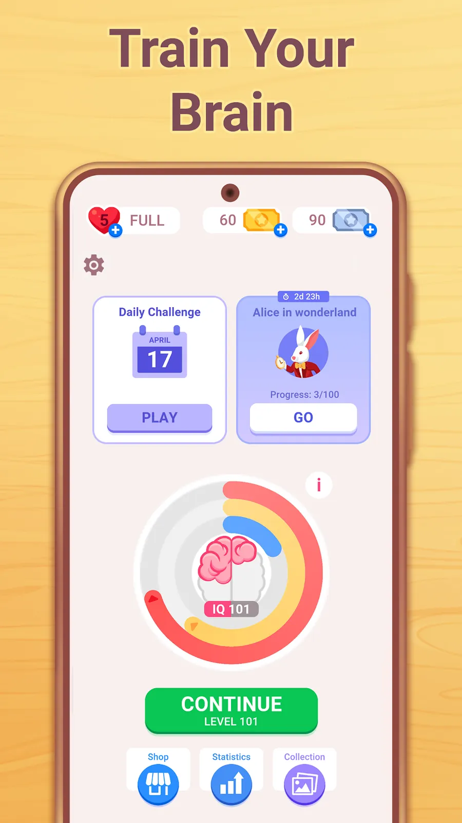 Cryptogram: Word Logic Puzzles, the daily challenge screen